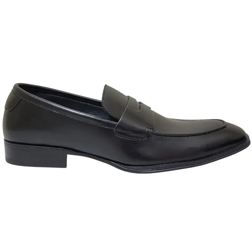 Alfani Men Penny PU Slip On Penny Loafers Size US 8M Black Faux Leather